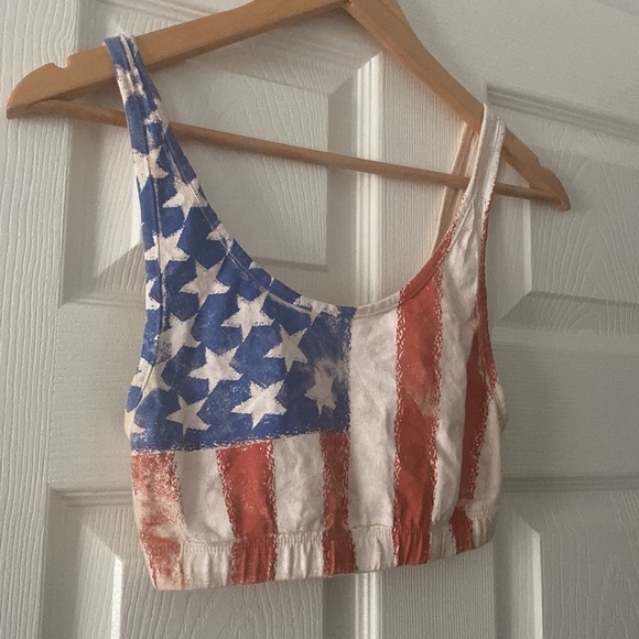 American Flag Crop  Tank - Picture 2 of 3